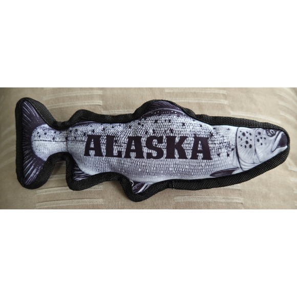 Other - Alaska Souvenir Fish Dog Toy Realistic Salmon Trout Plush Squeaker Heavy Duty